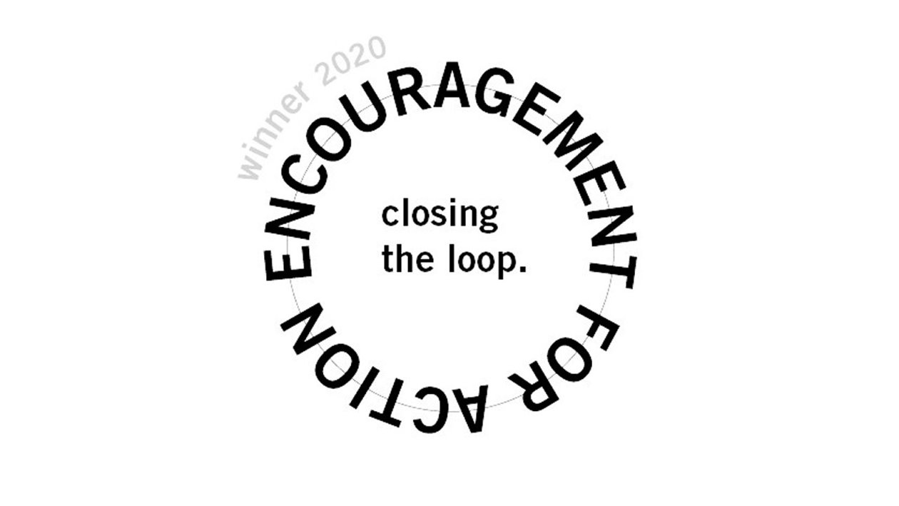 Vinnarlogotyp Encouragement for Action - Closing the loop. Södra vann priset 2020 med OnceMore.