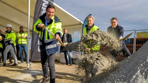 The groundbreaking ceremony for the Lagerkransen Brunnshög project