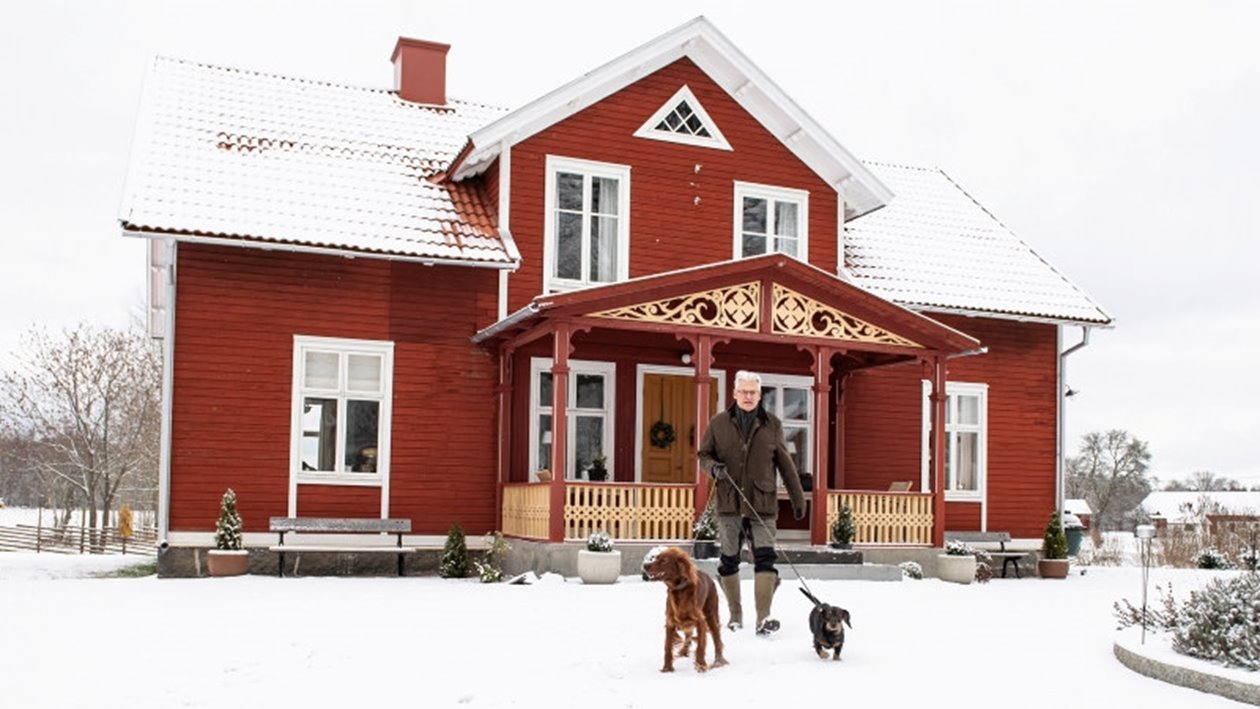 Mats Sandgren, styrelseledamot i Södra. Hans hem i Nybro.