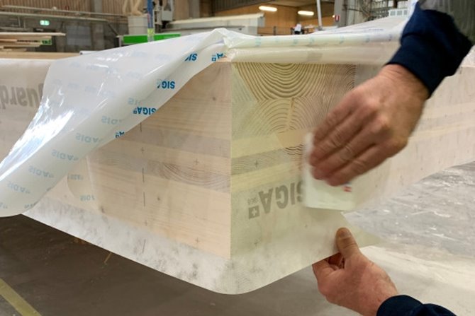 Wetguard tape for CLT