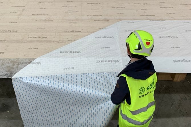 Wetguard tape for CLT