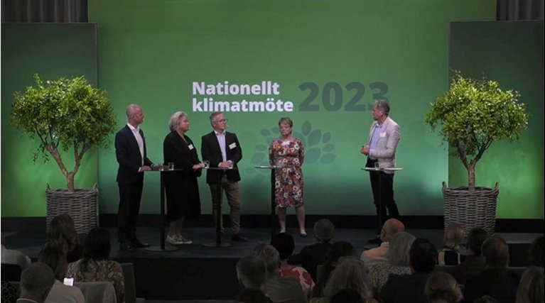 Lotta Lyrå på regeringens klimatmöte.