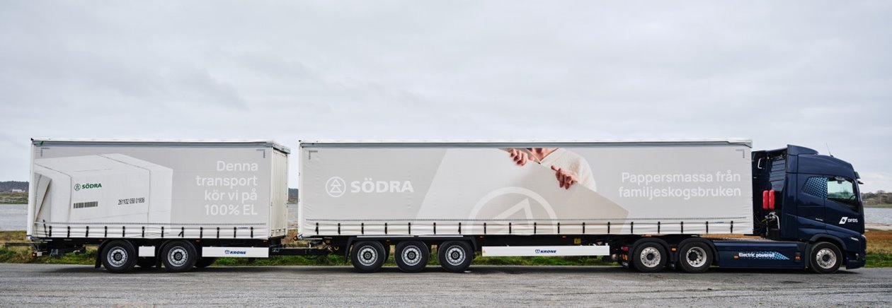 El lastbil Södra i samarbete med DFDS.
