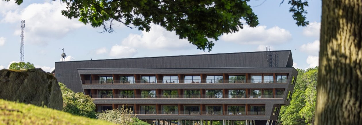 Eriksberg byggt med stomme i KL-trä och träfasad från Södra