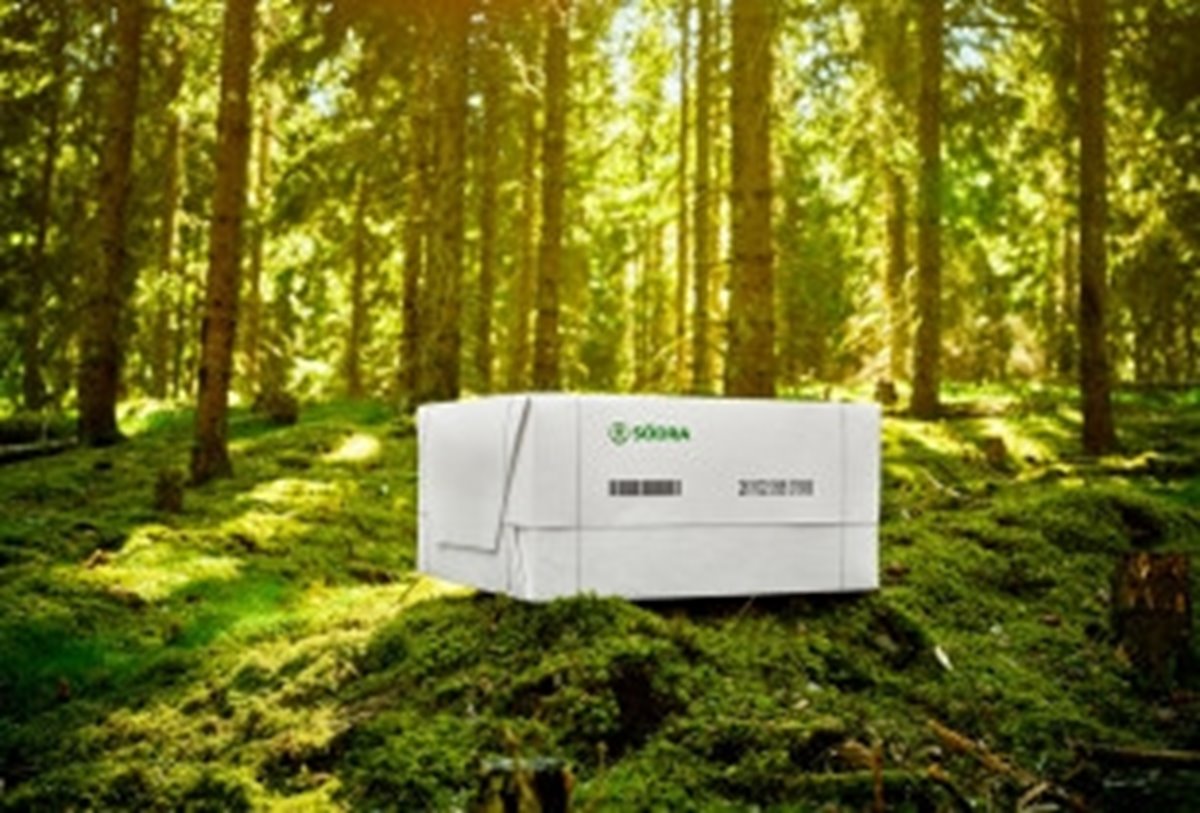 Södra's pulp bale in the forest