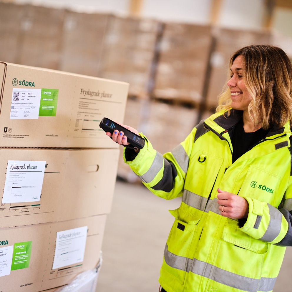 Medarbetare från södra arbetar med plantleverans