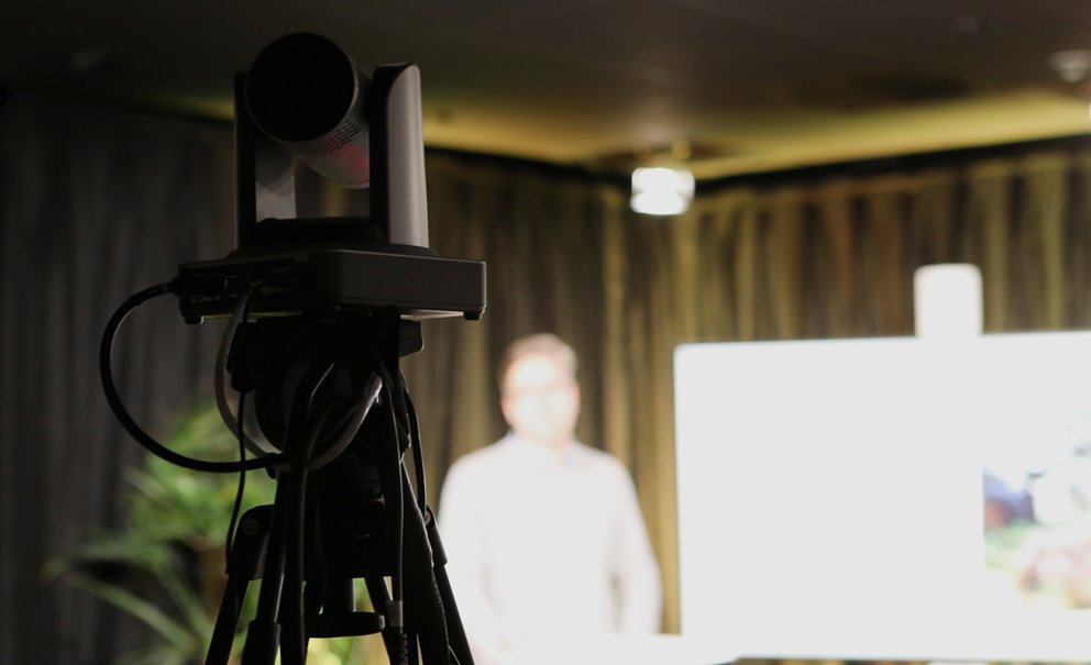 Södras studio på Skogsudden för att sända och spela in videosändningar