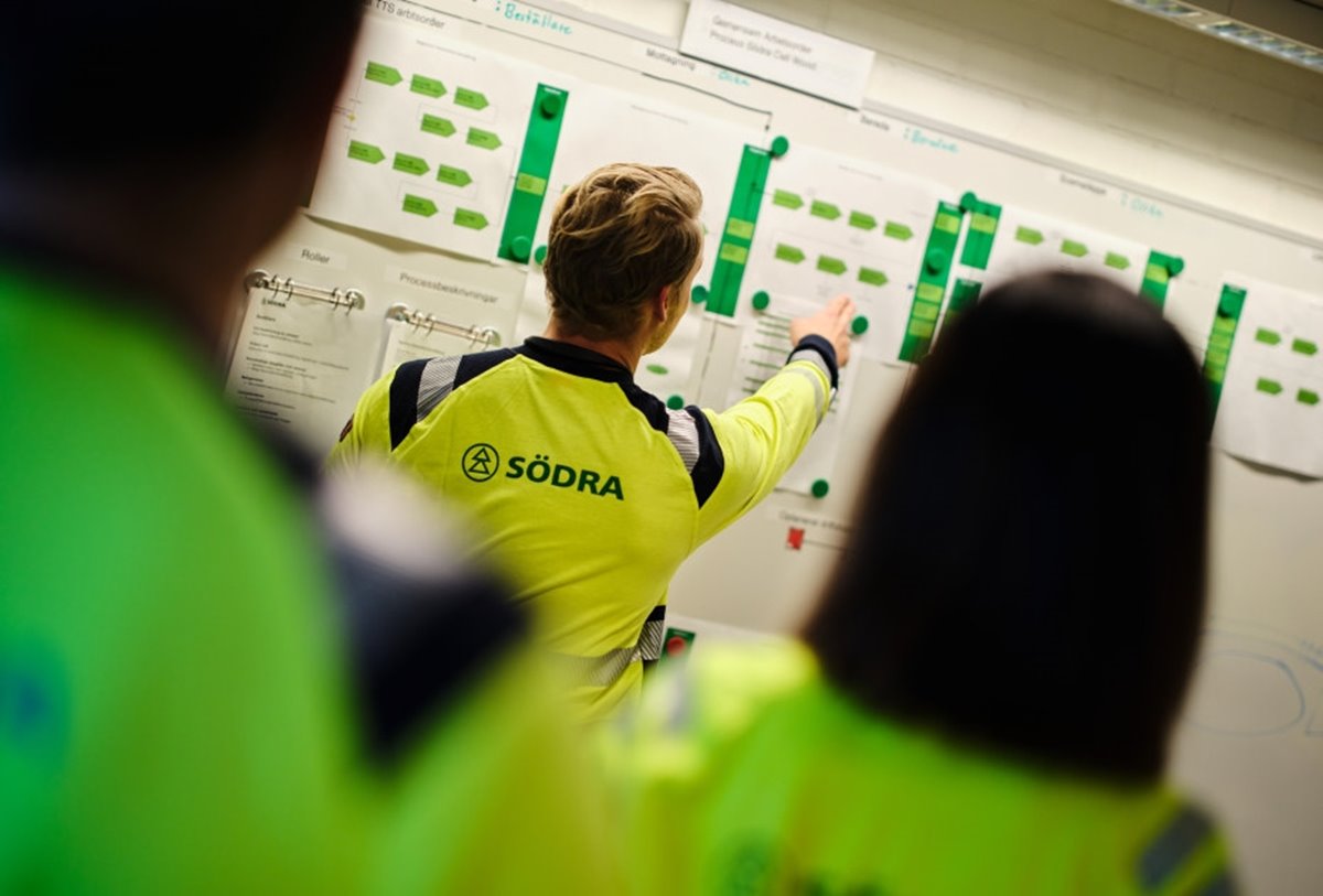 Leading person at the whiteboard