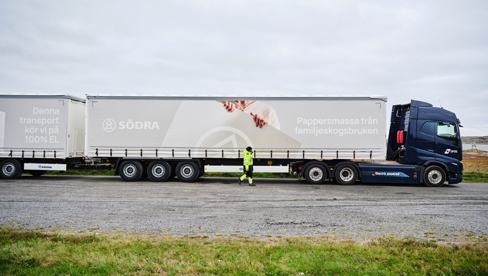 El lastbil Södra i samarbete med DFDS.