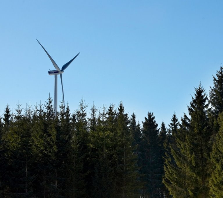 Vindkraftverk utanför Värnamo. Hans Ola Kringstad för Södra.
Foto Mats Samuelsson.
