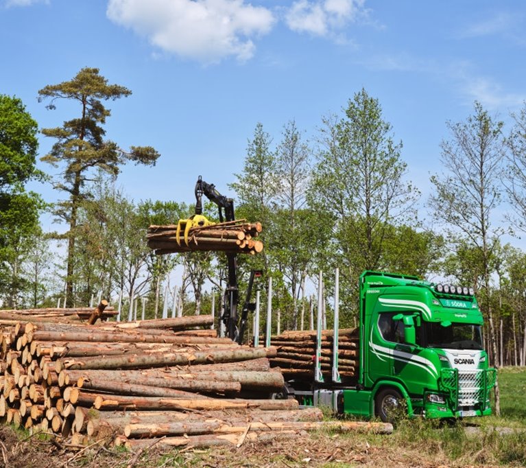 Timmerbil som styrs med VR. 