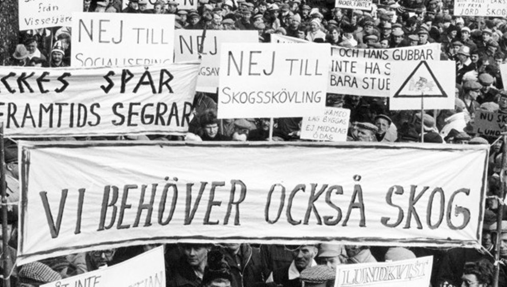 Demonstration i Växjö 14 mars 1983.