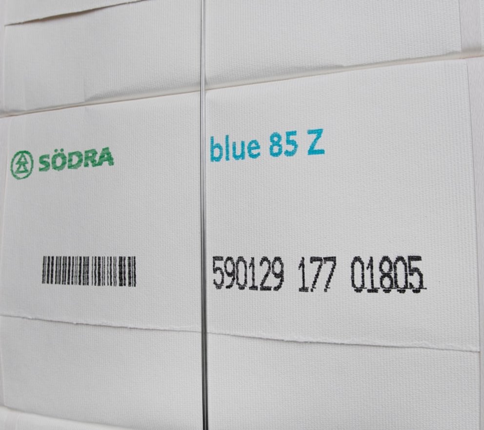 Södra Cell Mönsterås Massabalar Blue 85Z Pappersband