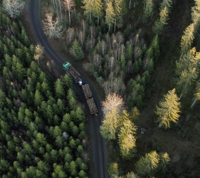 Bild från Södras utbildningsfilmer om skogsbilvägar juni 2020 Klassning av skogsbilvägar