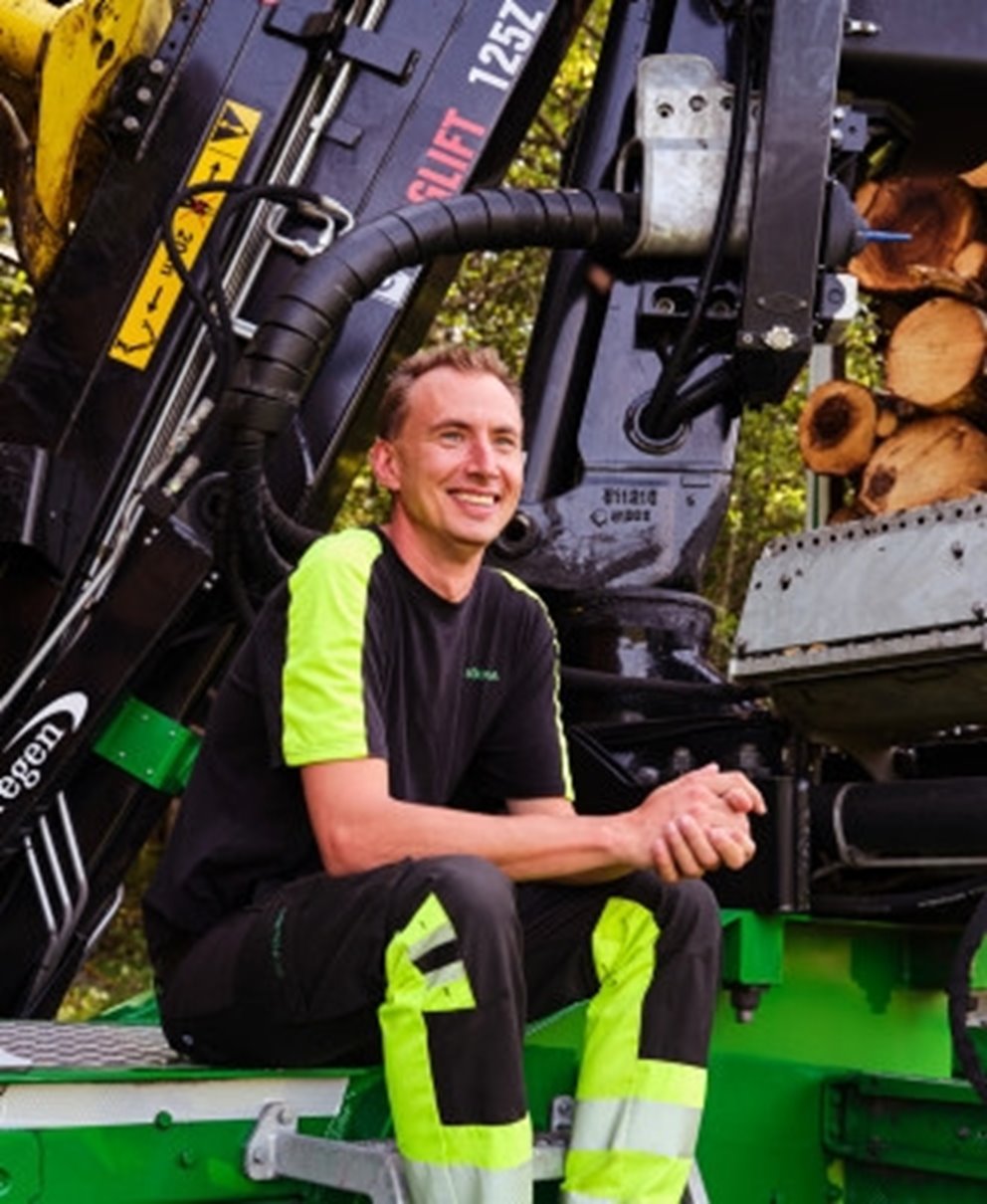 Timmerbil som styrs med VR. Med Stefan Hilbertsson