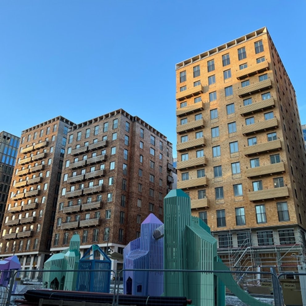 Cederhusen i Stockholm är klätt med Cederspån från Södra