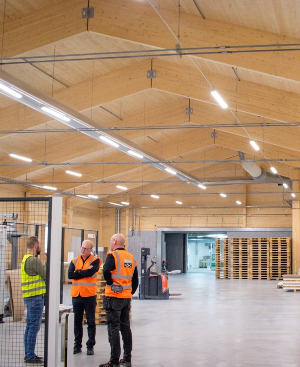 Länghemsköks industrilokal i KL-trä