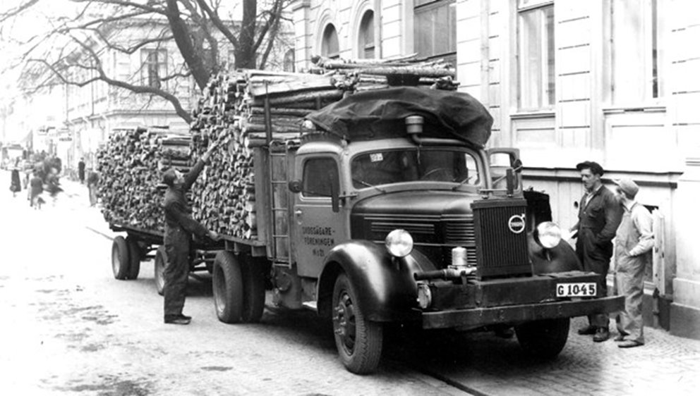 Leverans av ved till Stadshotellet i Växjö
