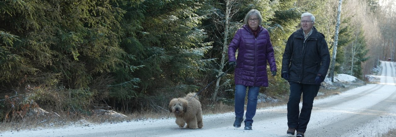 Arne och Marianne Lundin 20 år efter stormen Gudrun