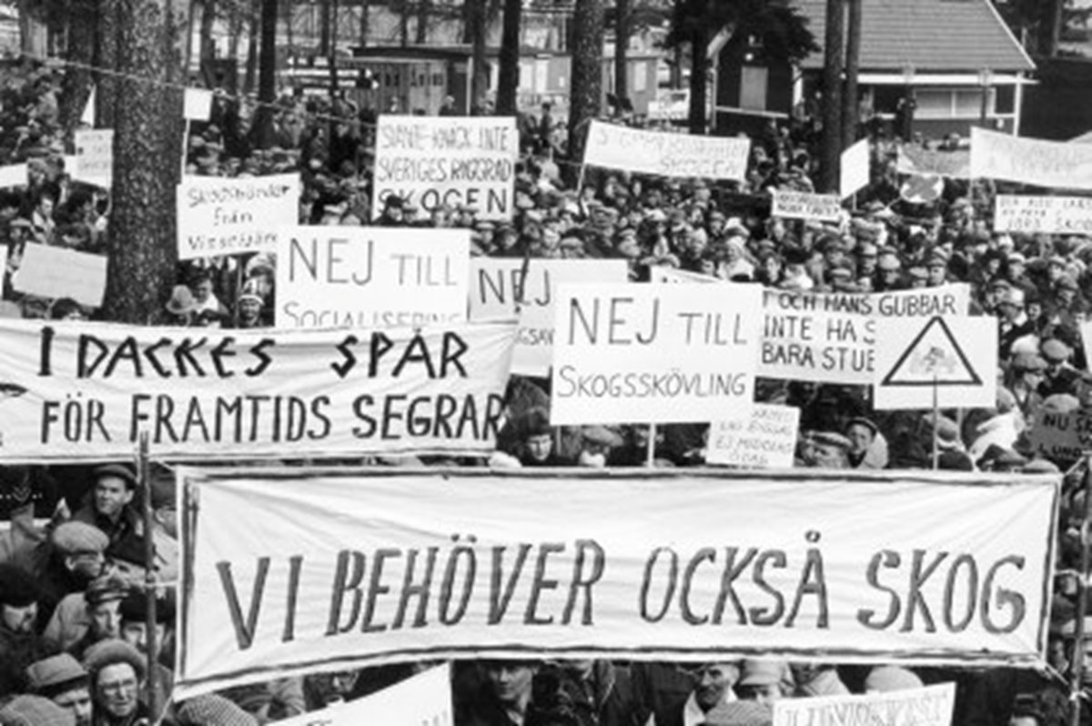 Demonstration i Växjö 14 mars 1983.