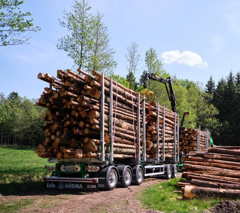 Timmerbil som styrs med VR.