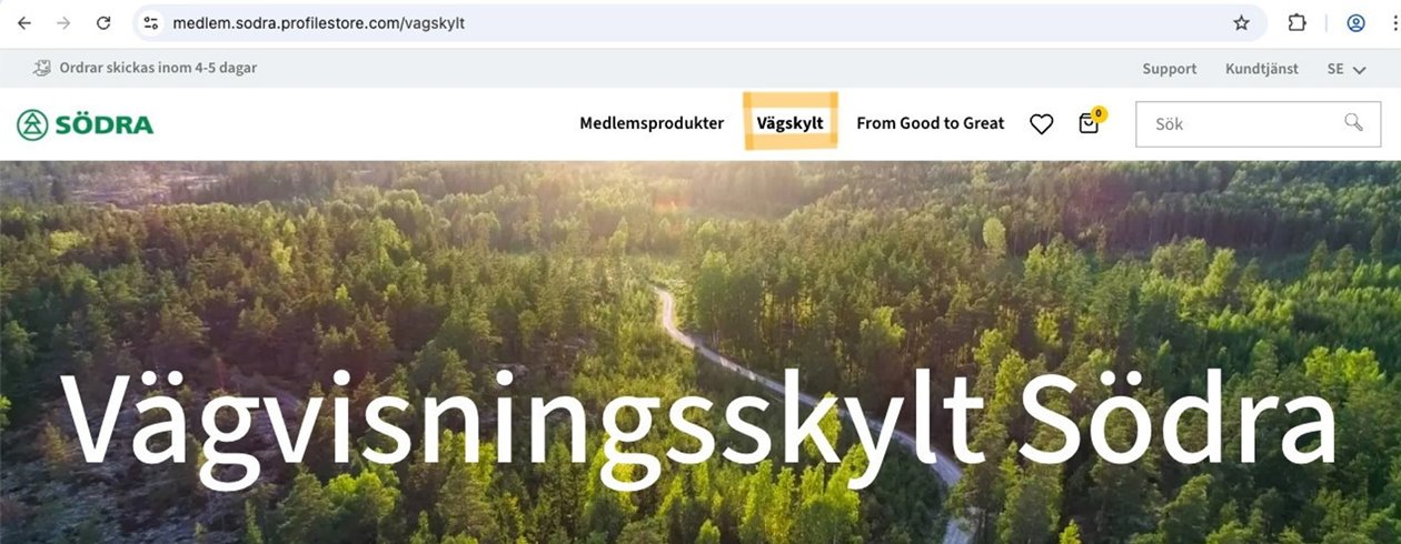 Vägvisningsskyltar hos Creon