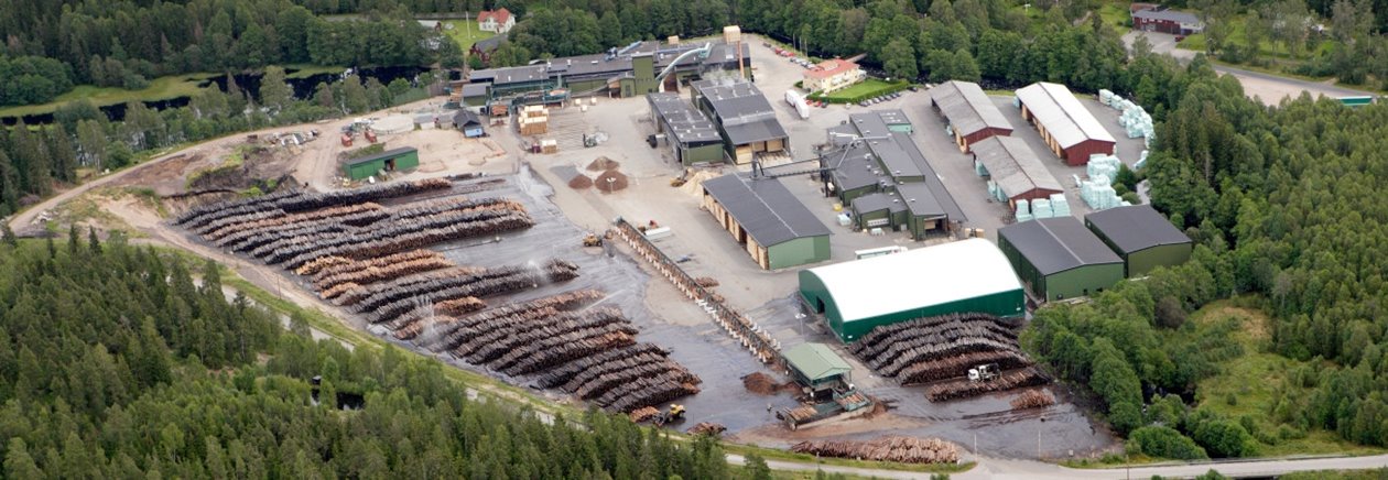 Södra Wood Unnefors. Flygbild 2007.