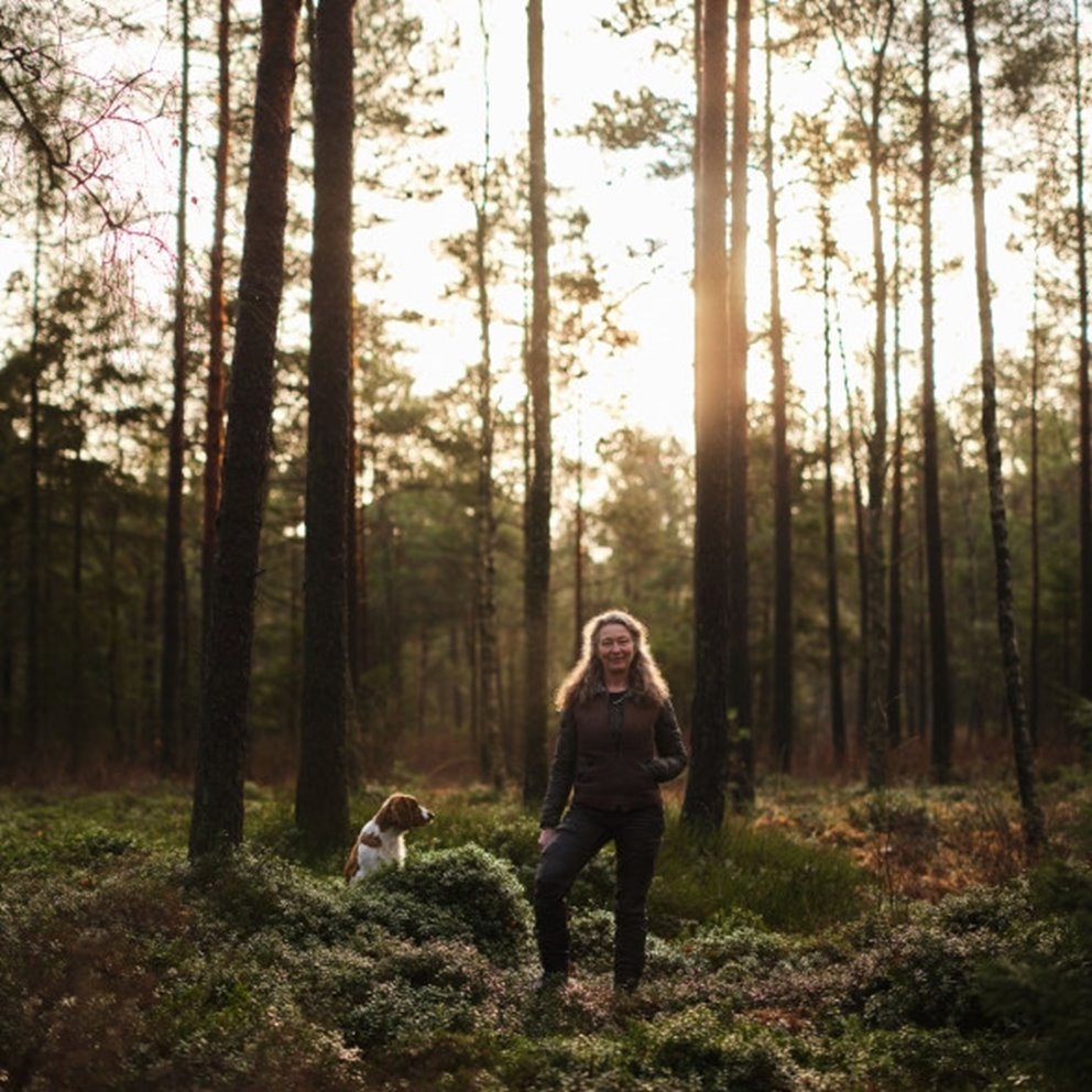 Kampanjbilder från kampanjen Skogslandslaget. Mathilda Clausen Wingårdh medlem i Södra