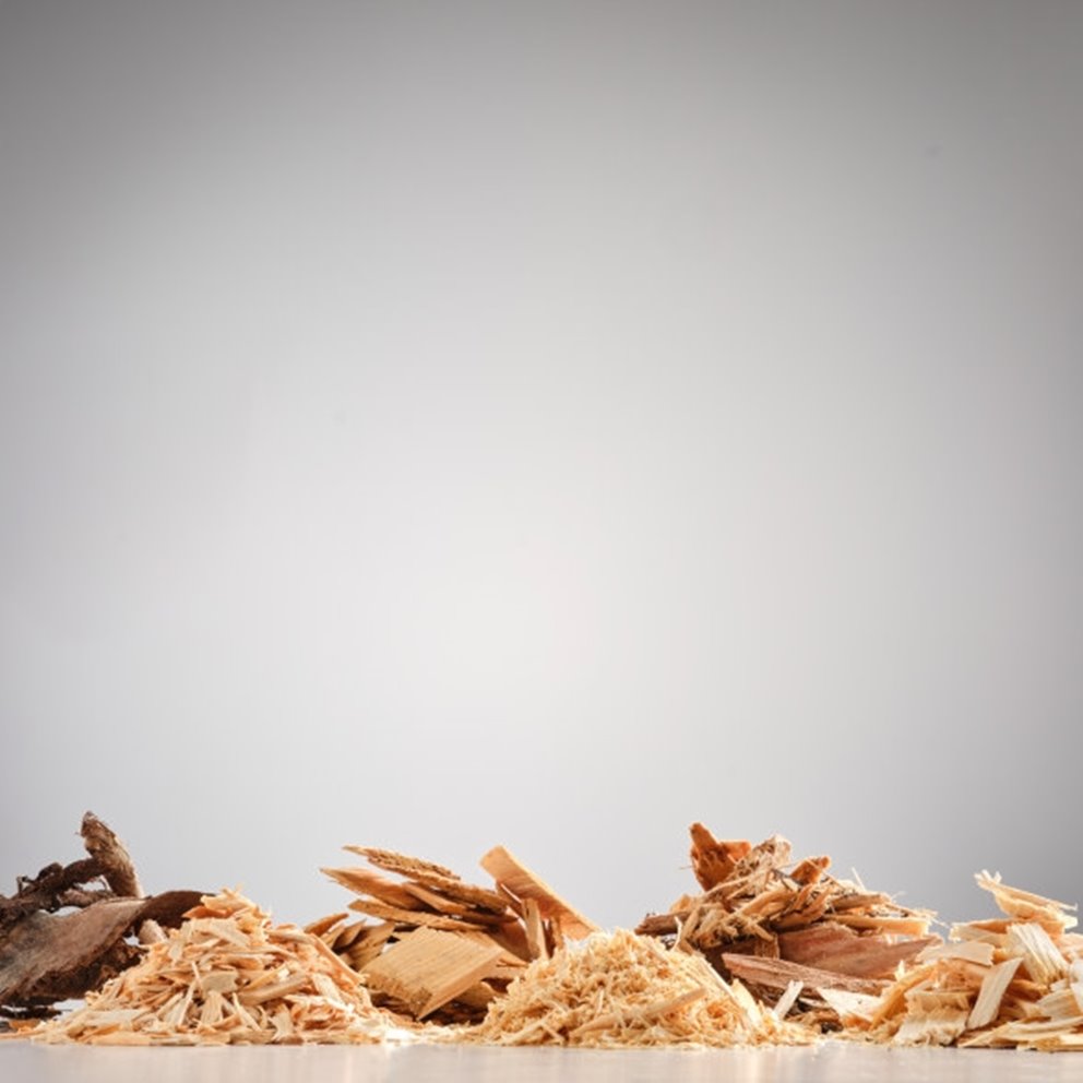 Bark barr, stamvedsflis, skogsflis, pinnflis, torrflis och sågspån