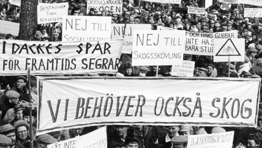 Demonstration i Växjö 14 mars 1983.
