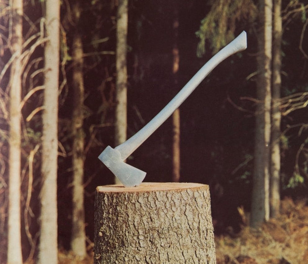 Axe in a tree