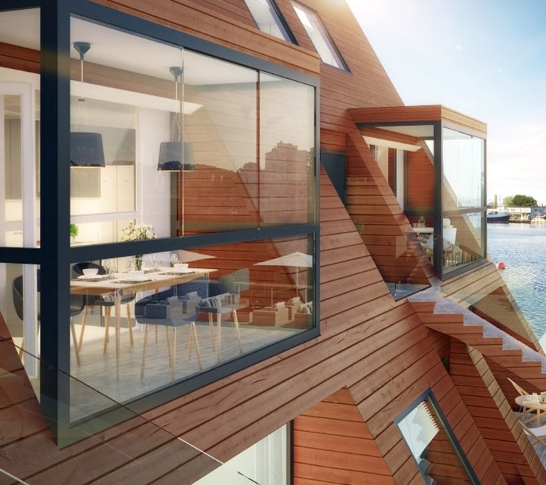 3D-bilder i byggprojektet Kilströmskaj i Karlskrona Södra Building Systems