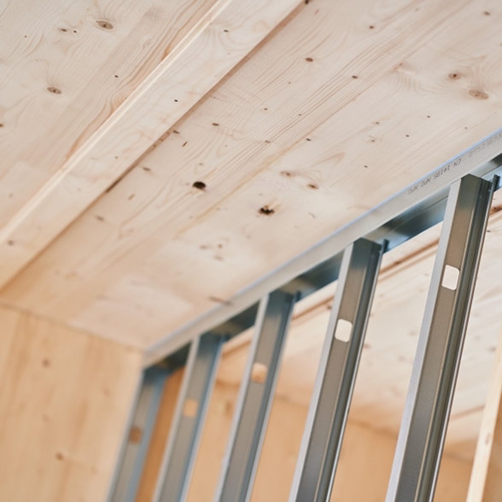 Byggarbetsplats projektet Kilströmskaj Karlskrona under uppbyggnad KL-trä