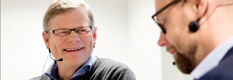 Inspelning av Södras podd Skogen och framtiden fr vänster Göran Örlander och Marcus Svensson