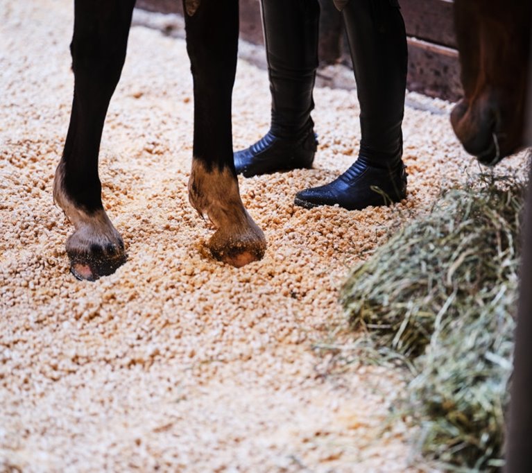 Helt enkelt Pellets som stallströ