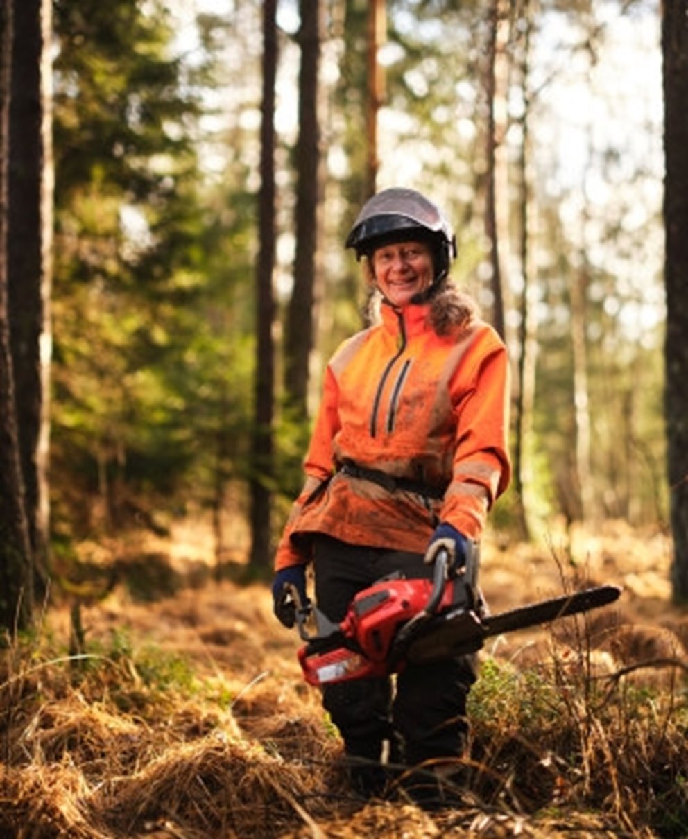 Kampanjbilder från kampanjen Skogslandslaget. Mathilda Clausen Wingårdh medlem i Södra