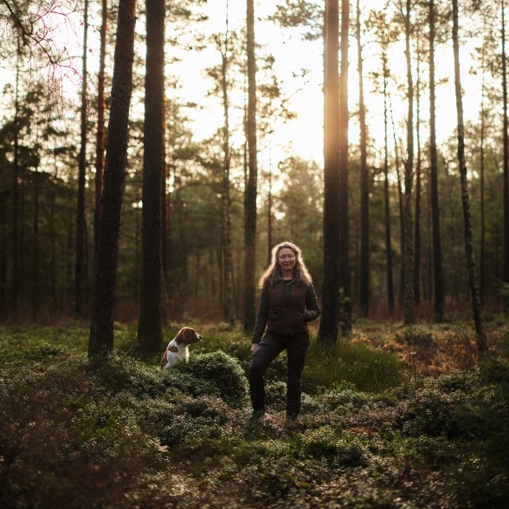 Kampanjbilder från kampanjen Skogslandslaget. Mathilda Clausen Wingårdh medlem i Södra