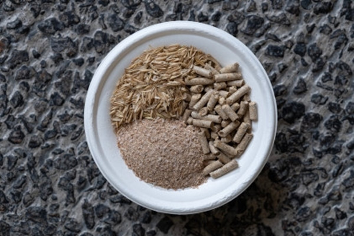 Jordbruksrester med havre och vete