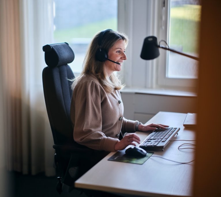 Vid arbetsplats på HK i Växjö, Daniela Lindqvist