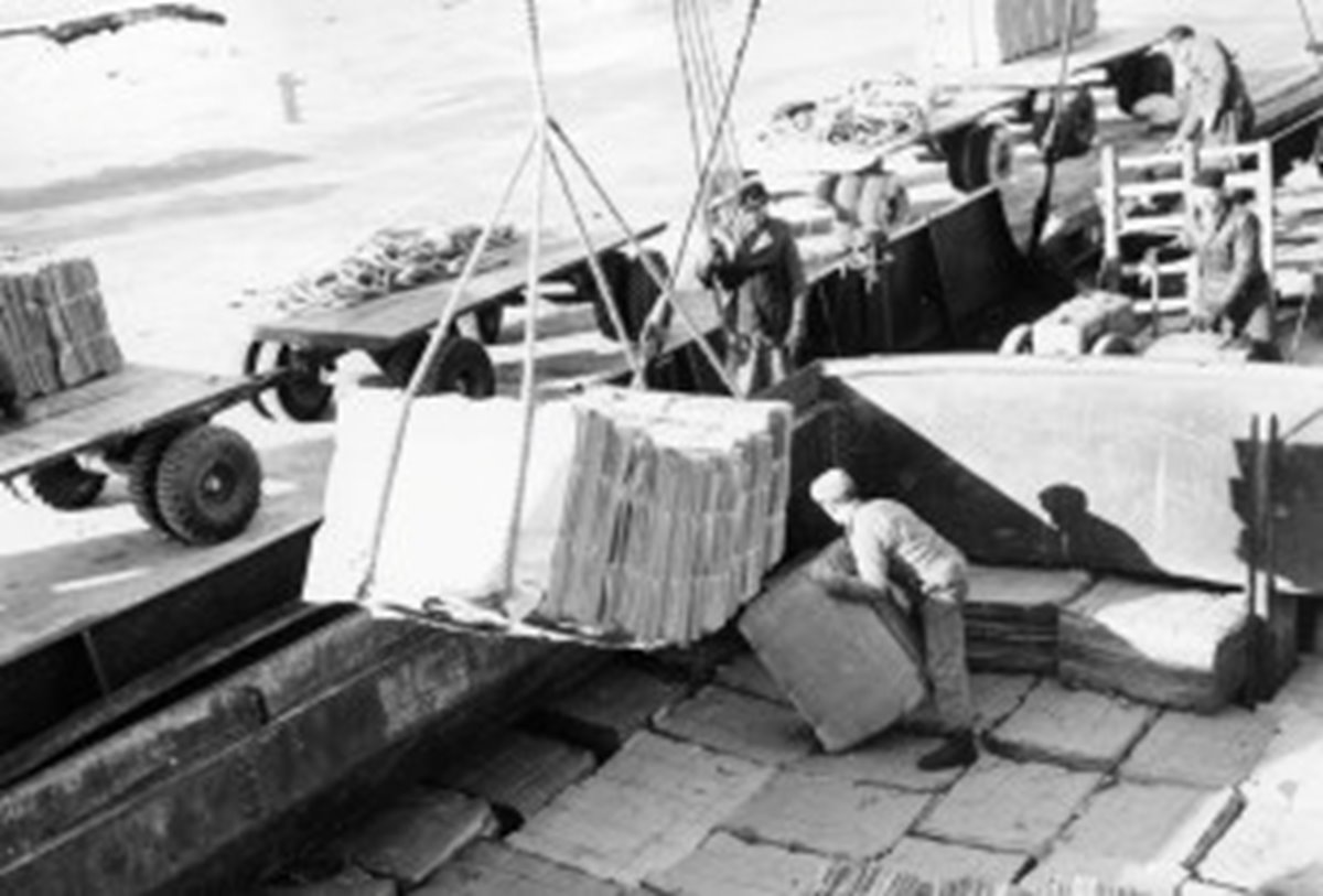 Black white photo of a truck