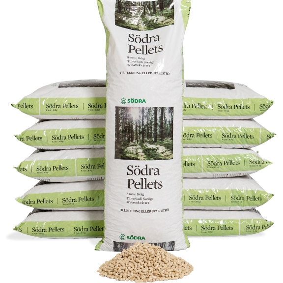 Bagged fuel pellets Södra