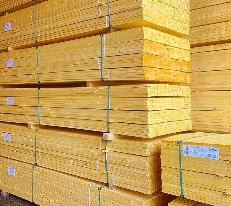 Yellow treated battens