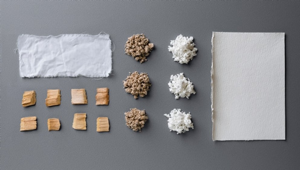 Beståndsdelar av råvaran från innovation OnceMore by Södra