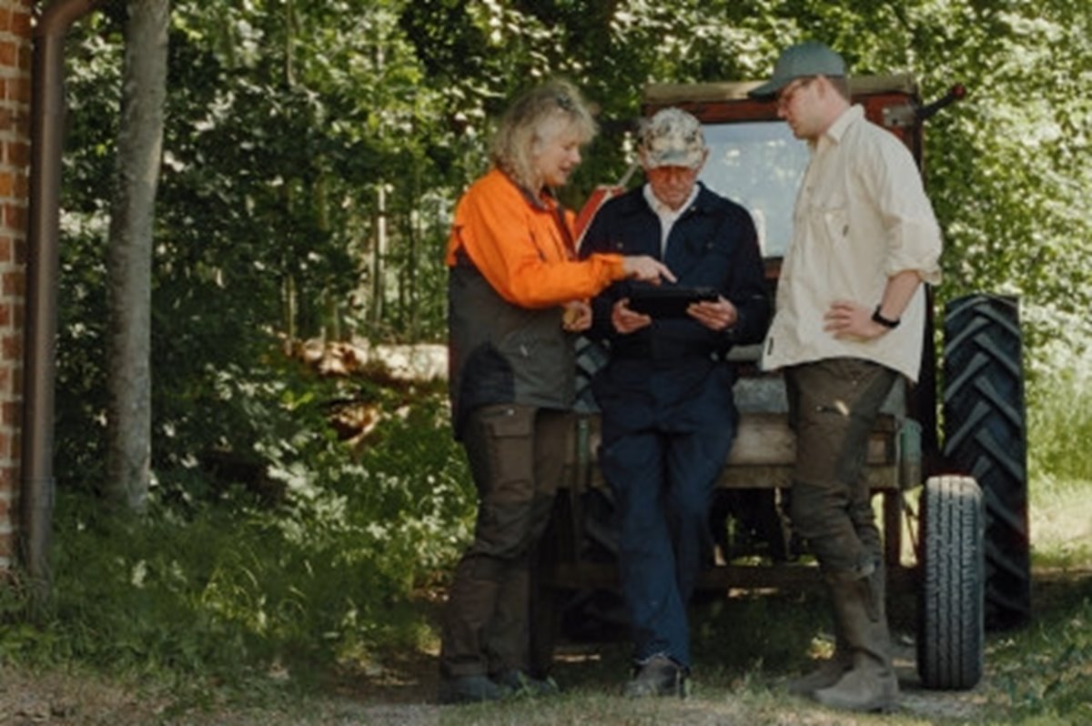Bilder från filmen om Familjeskogsbruken My von Friesendorff, Carl von Friesendorff och Henrik von Friesendorff