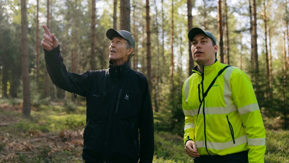 Medlem Lars Strömgren tillsammans med rådgivare Simon Almén