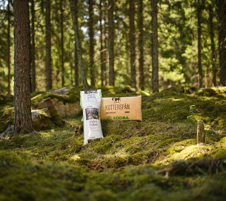 Produkter för Bioproducts i skogen pellets och kutterspån