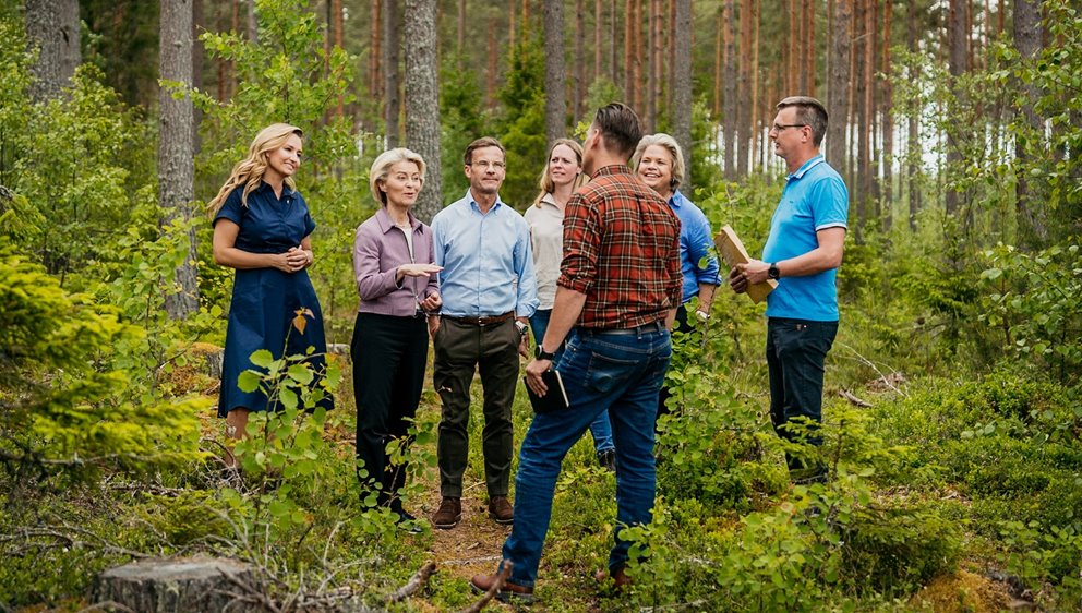 Politikerbesök i skogen