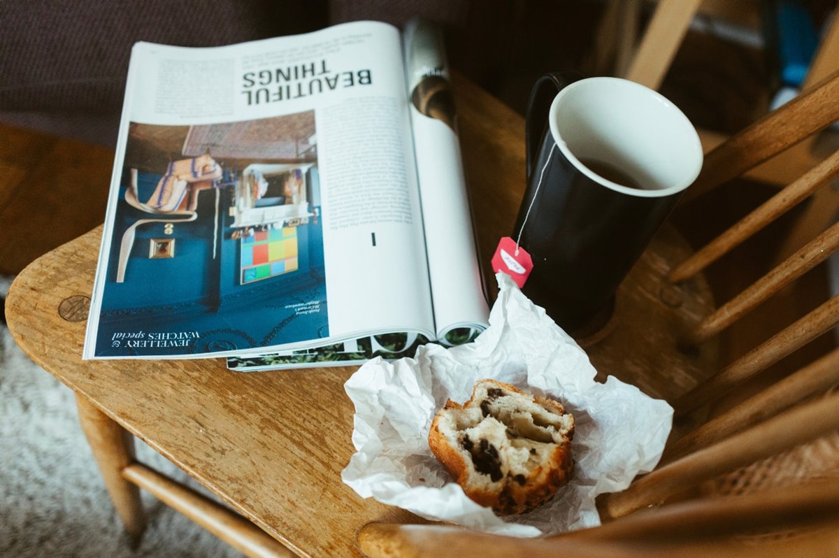 Magazine on a chair