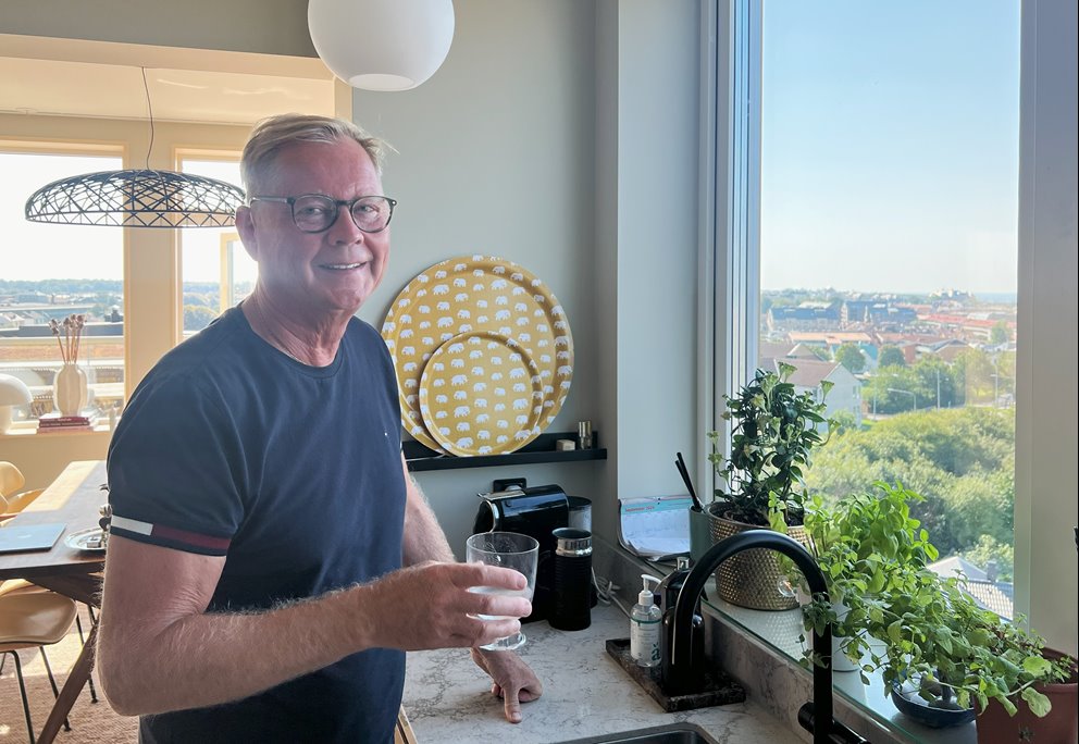 P-G Claesson trivs i sitt boende i Tärnan.
